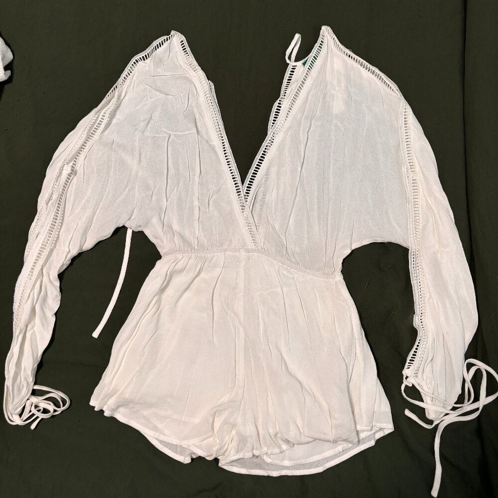White Linen Romper